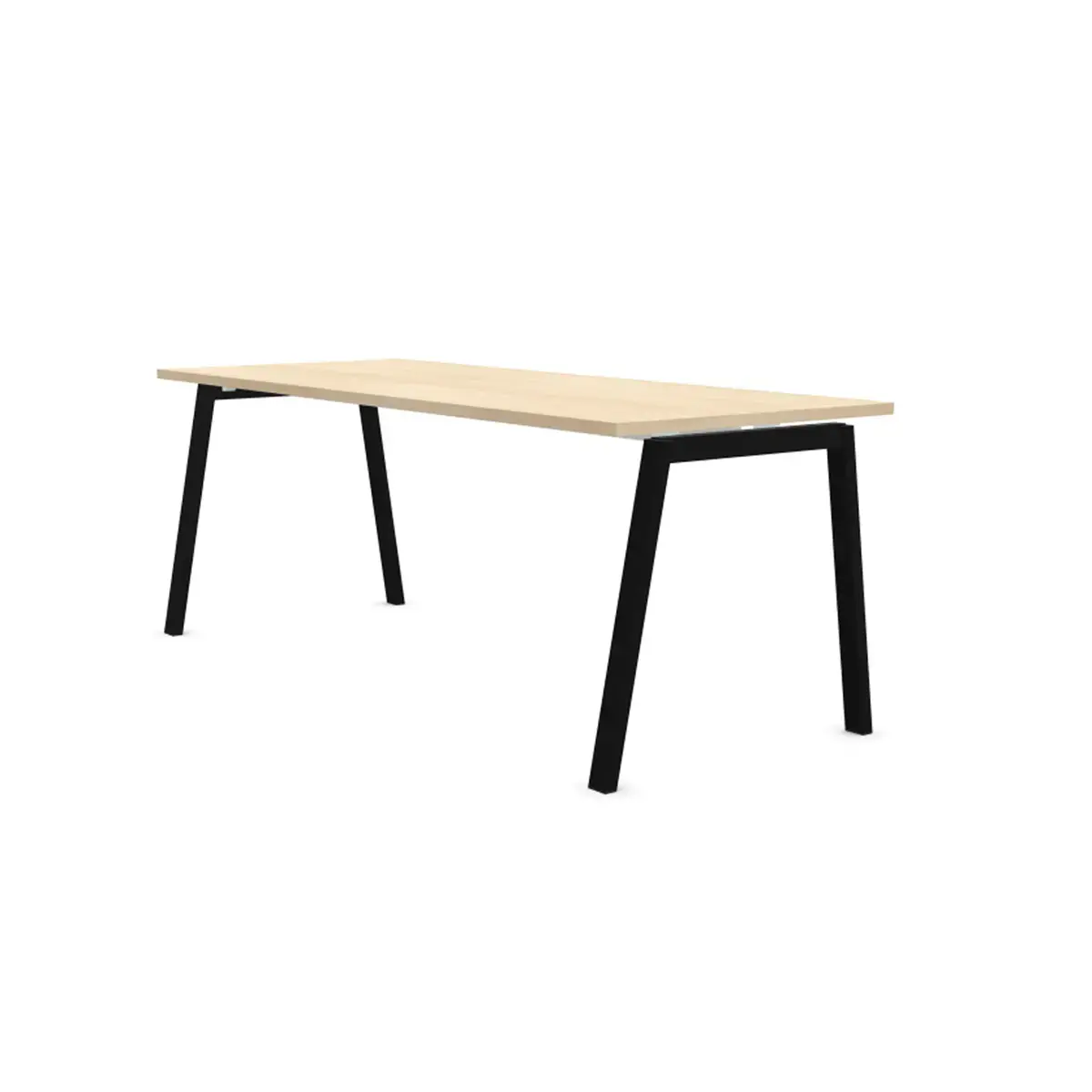 Bureau rectangulaire 180x80 Acacia Clair / piét. Anthracite BANGKOK