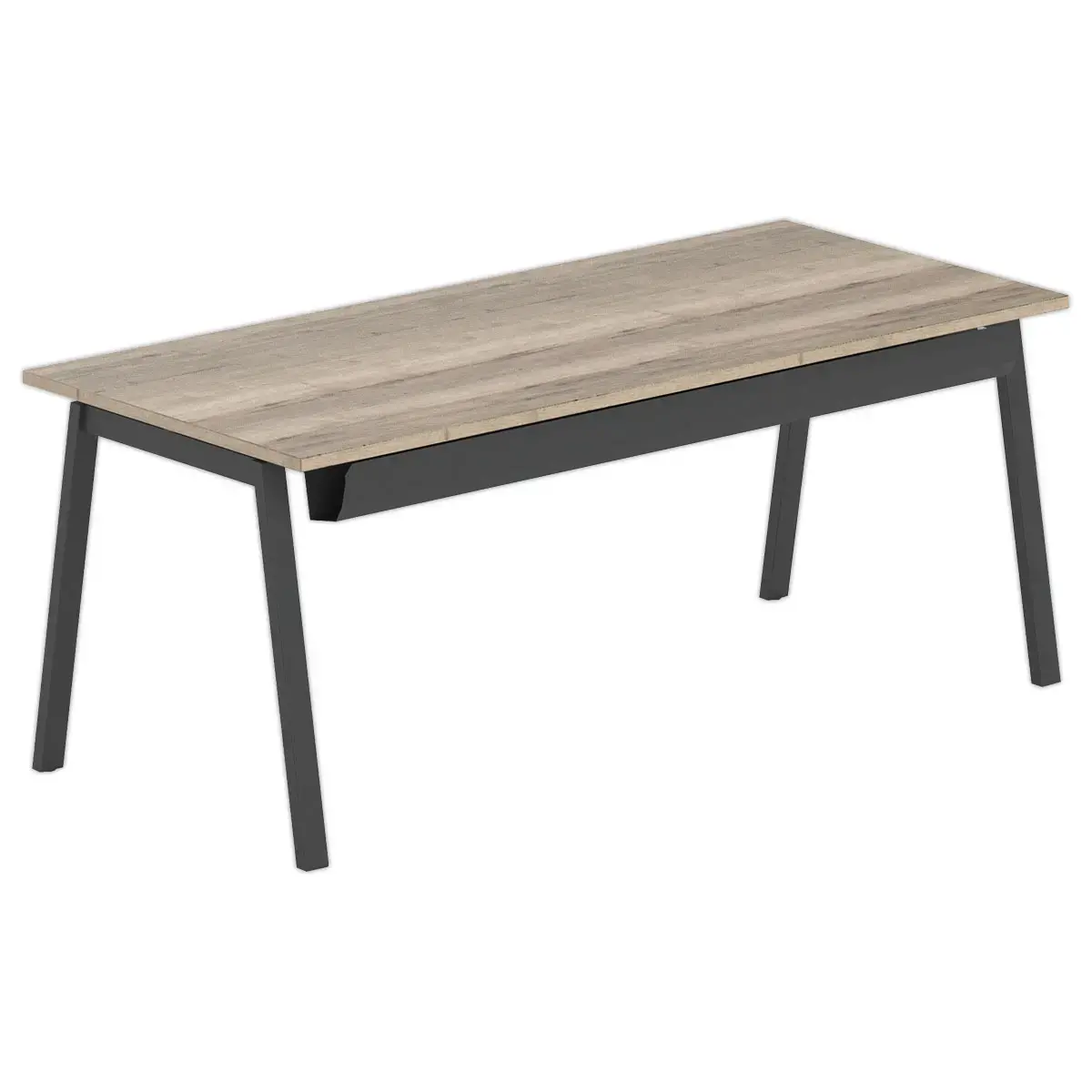 Bureau rectangulaire 180x80 Ch&ecirc;ne vein&eacute;/ pi&eacute;t. Anthracite BANGKOK 