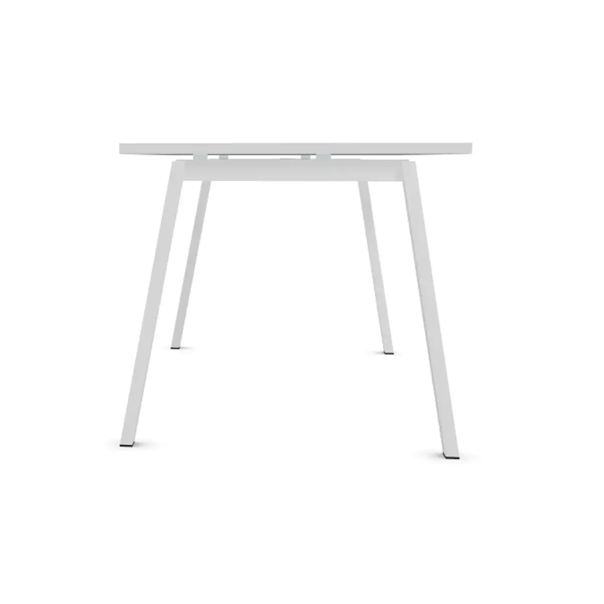 Bureau rectangulaire 160x80 Blanc/ pi&eacute;t. Blanc BANGKOK 