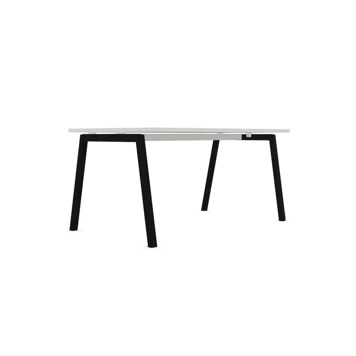 Bureau rectangulaire 160x80 Blanc/ pi&eacute;t. Anthracite BANGKOK 
