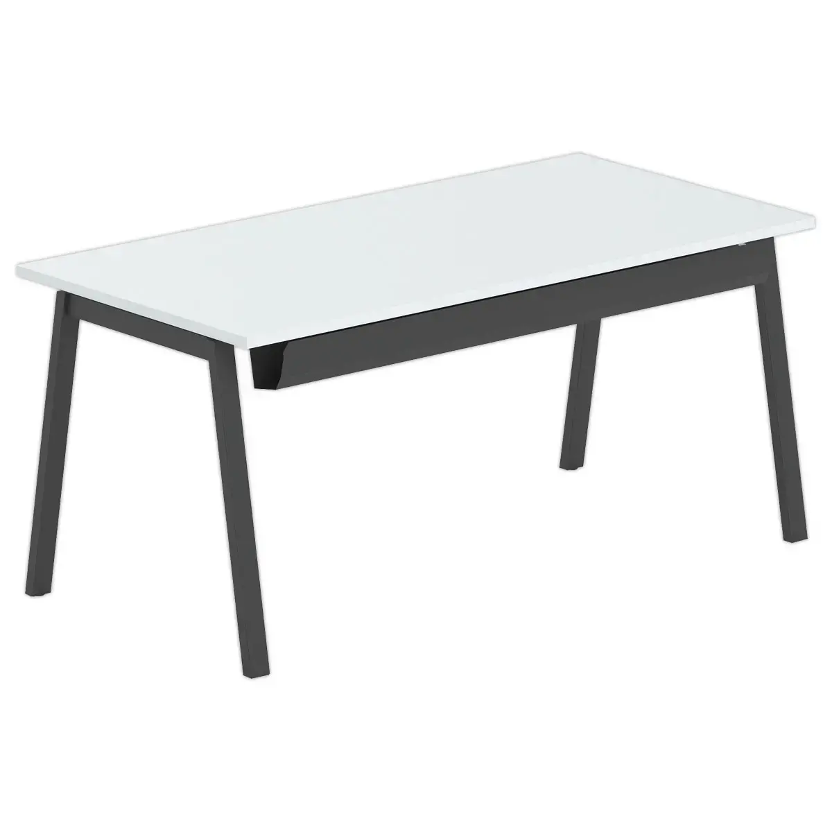Bureau rectangulaire 160x80 Gris / pi&eacute;t. Anthracite BANGKOK 