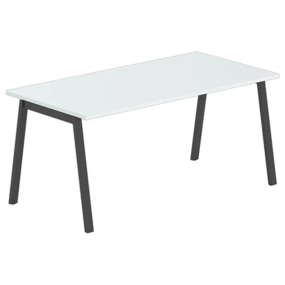Bureau rectangulaire 160x80 Gris / pi&eacute;t. Anthracite BANGKOK 
