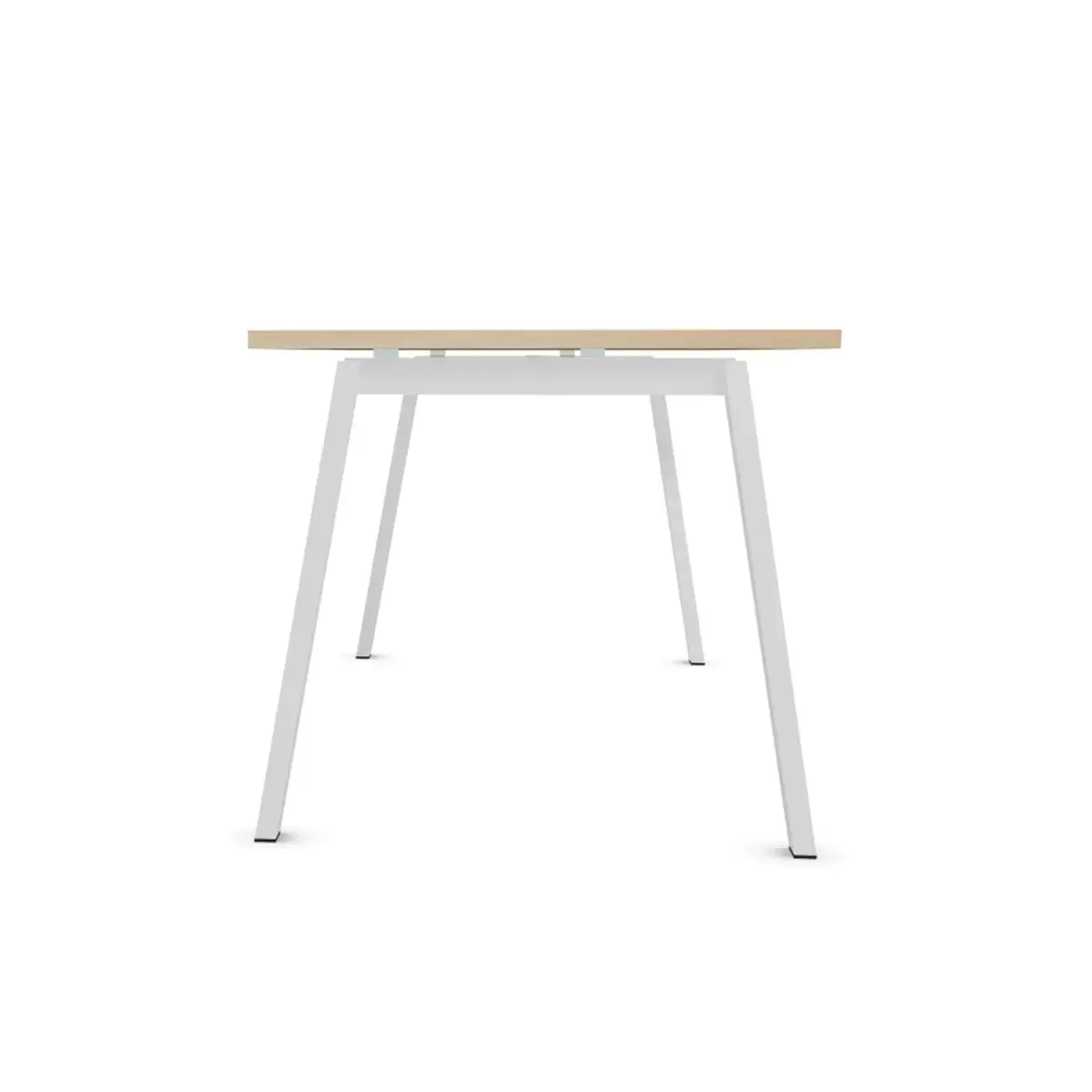 Bureau rectangulaire 160x80 Acacia clair / pi&eacute;t. Blanc BANGKOK 