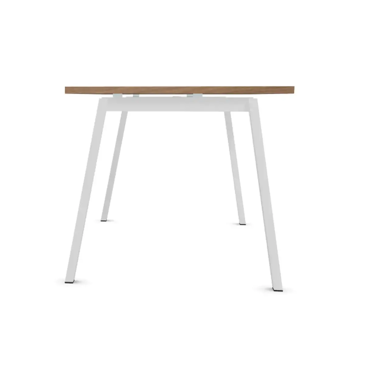 Bureau rectangulaire 160x80 Noyer / piét. Blanc BANGKOK