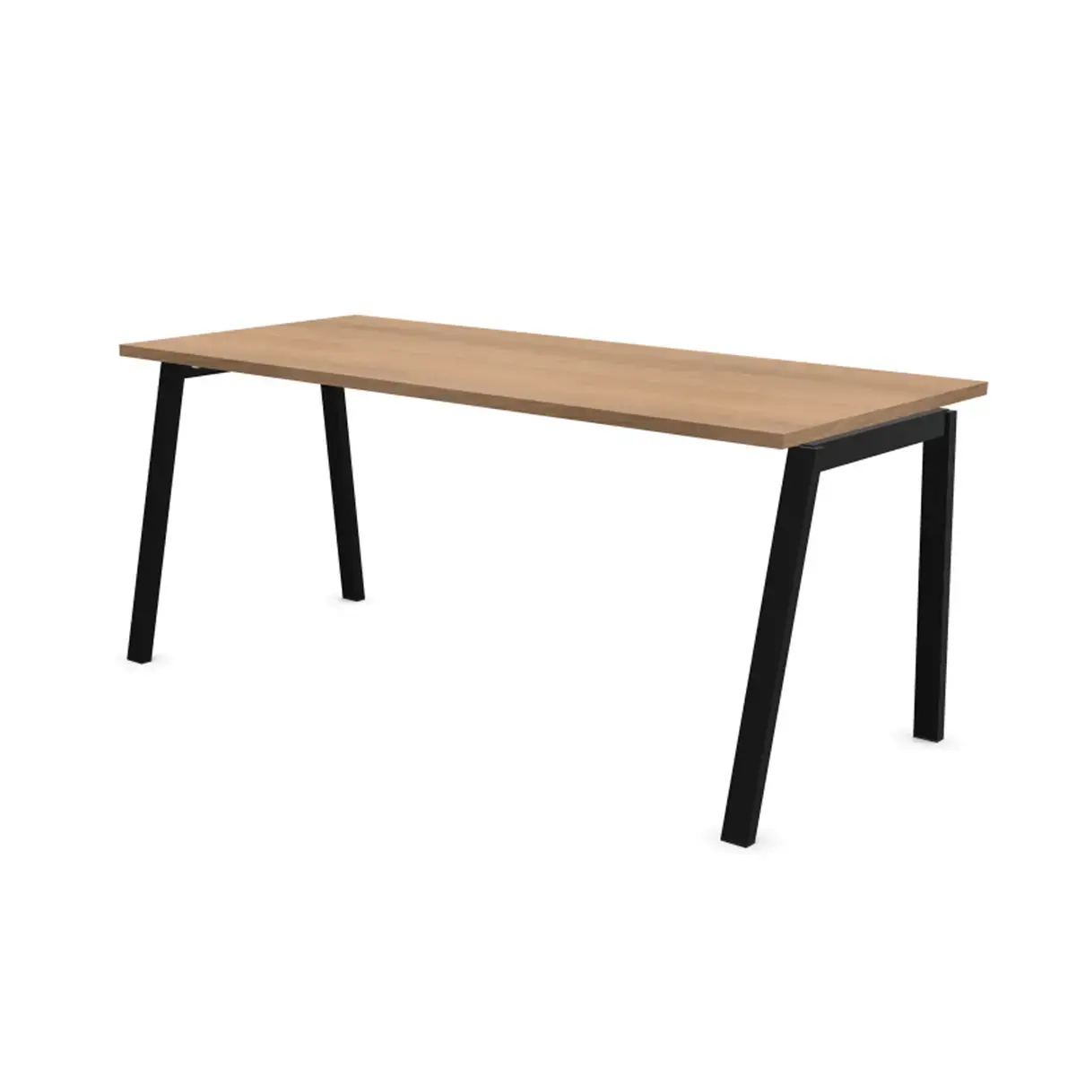 Bureau rectangulaire 160x80 Noyer / piét. Anthracite BANGKOK