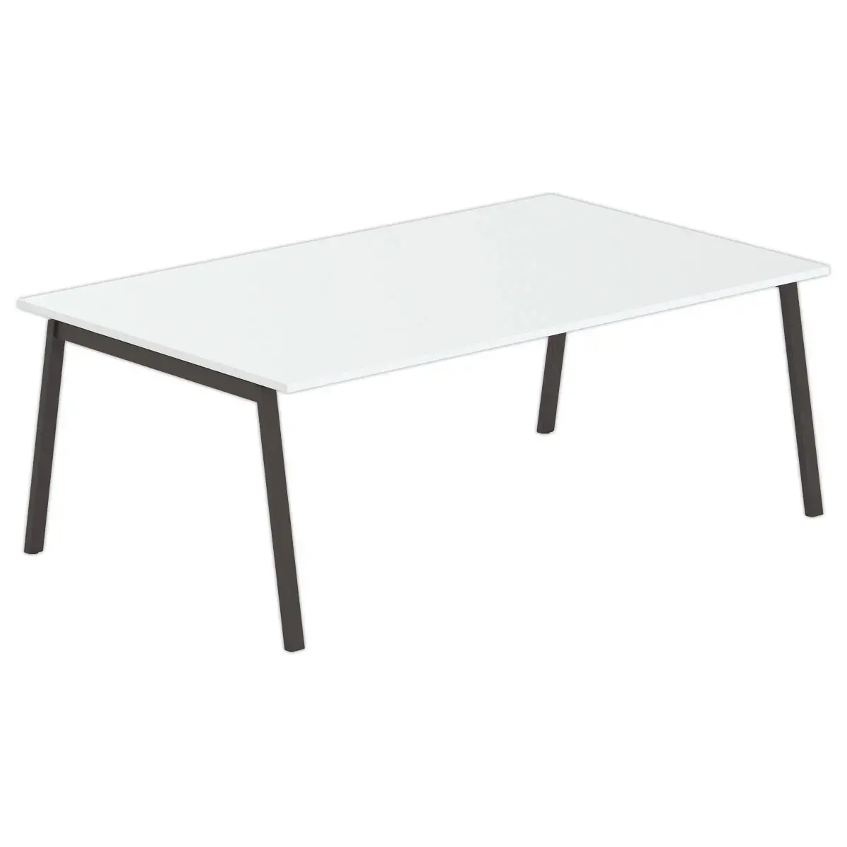 Table rectangulaire 200x120 Gris / Piét.Anthracite