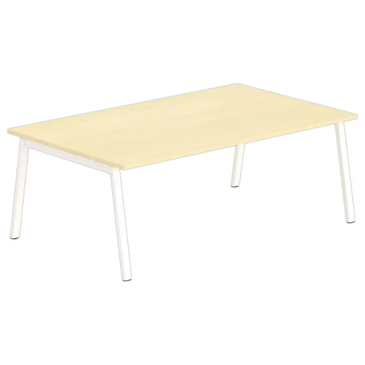 Table rectangulaire 200x120 Hêtre / Piét.Blanc