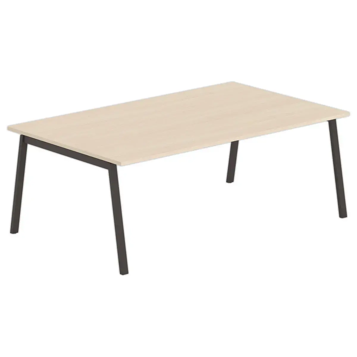 Table rectangulaire 200x120 Acacia / Piét.Anthracite