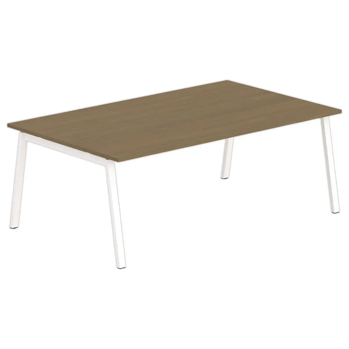 Table rectangulaire 200x120 Noyer / Piét.Blanc