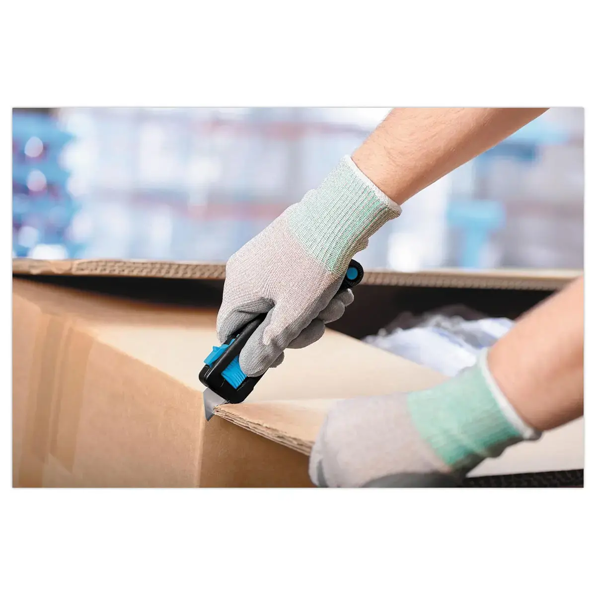 Cutter de sécurité SECUPRO MAXISAFE - Lame trapézoïdale 19 mm - Martor