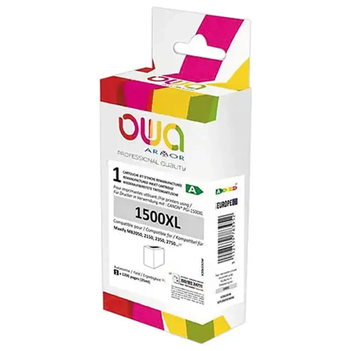 Cartouche éq. CANON PGI-1500XL - Haute capacité - Noir - OWA