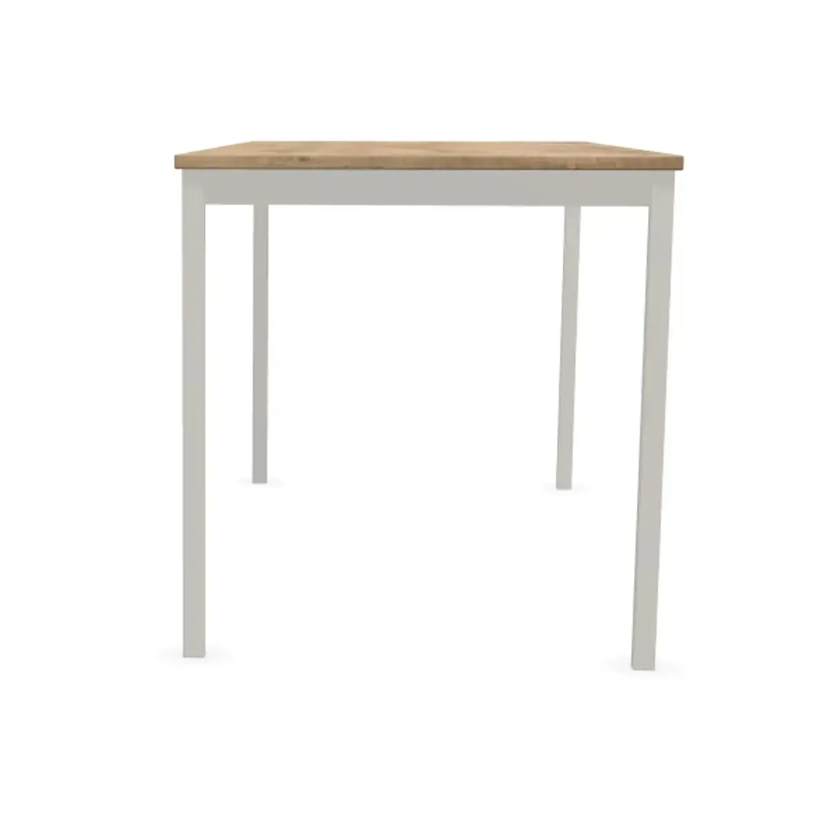 Table modulaire rectangulaire 140 x 70chêne veiné / alu