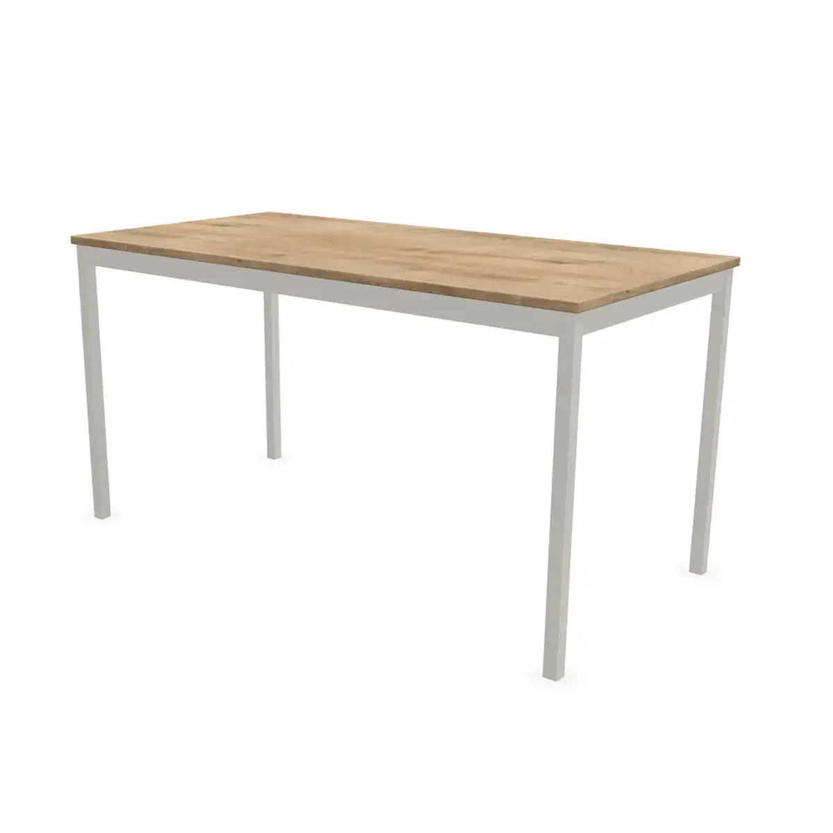 Table modulaire rectangulaire 140 x 70chêne veiné / alu