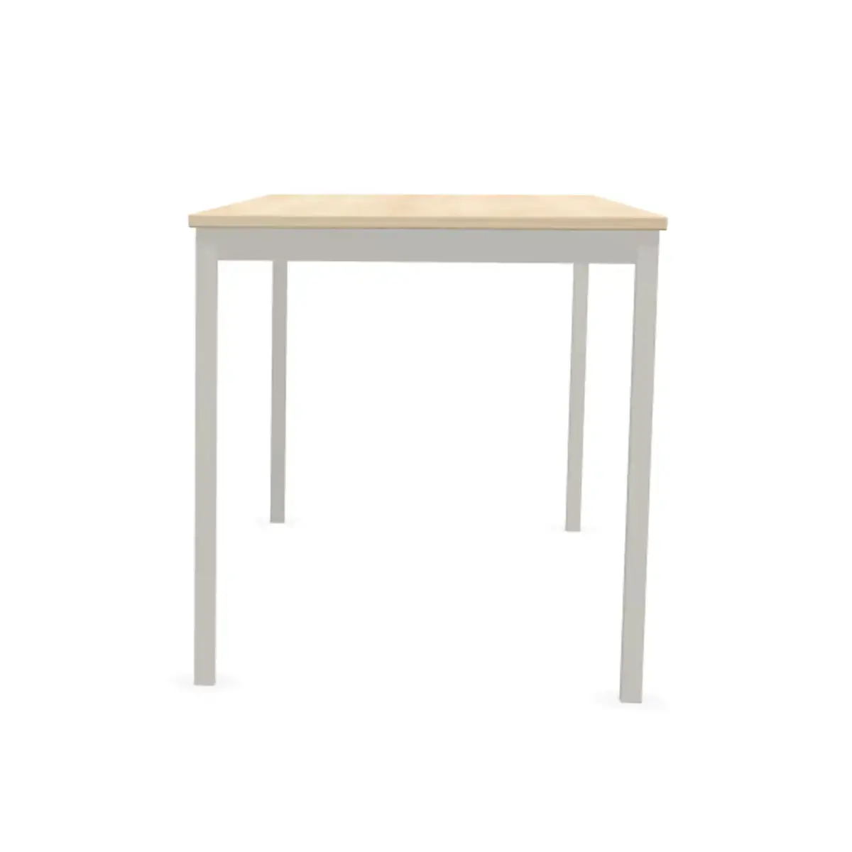 Table modulaire rectangulaire 140 x 70acacia / alu 