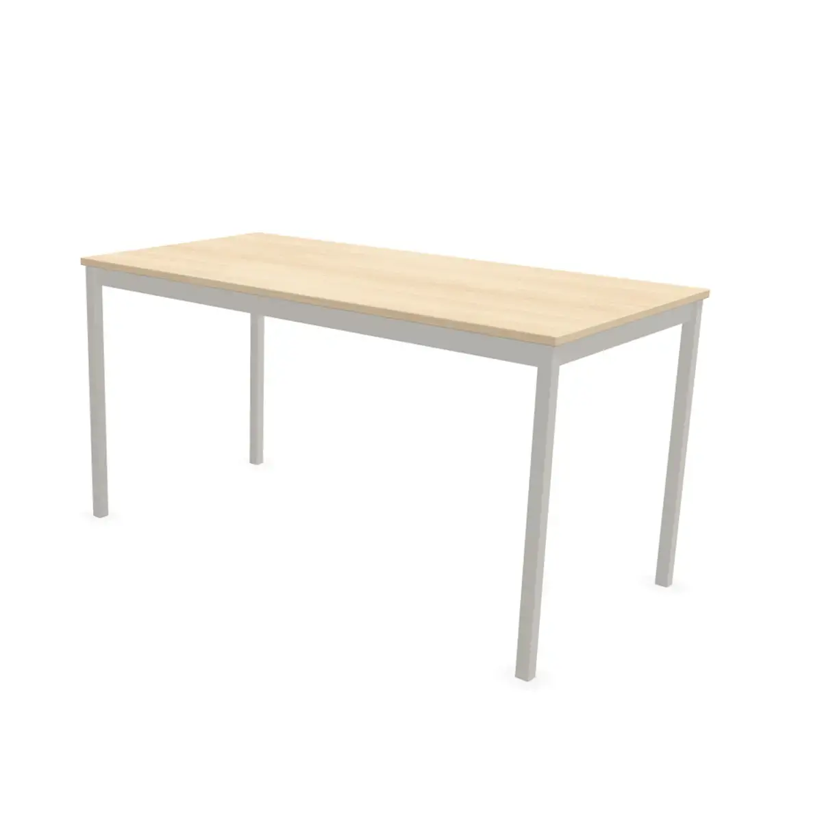 Table modulaire rectangulaire 140 x 70acacia / alu 