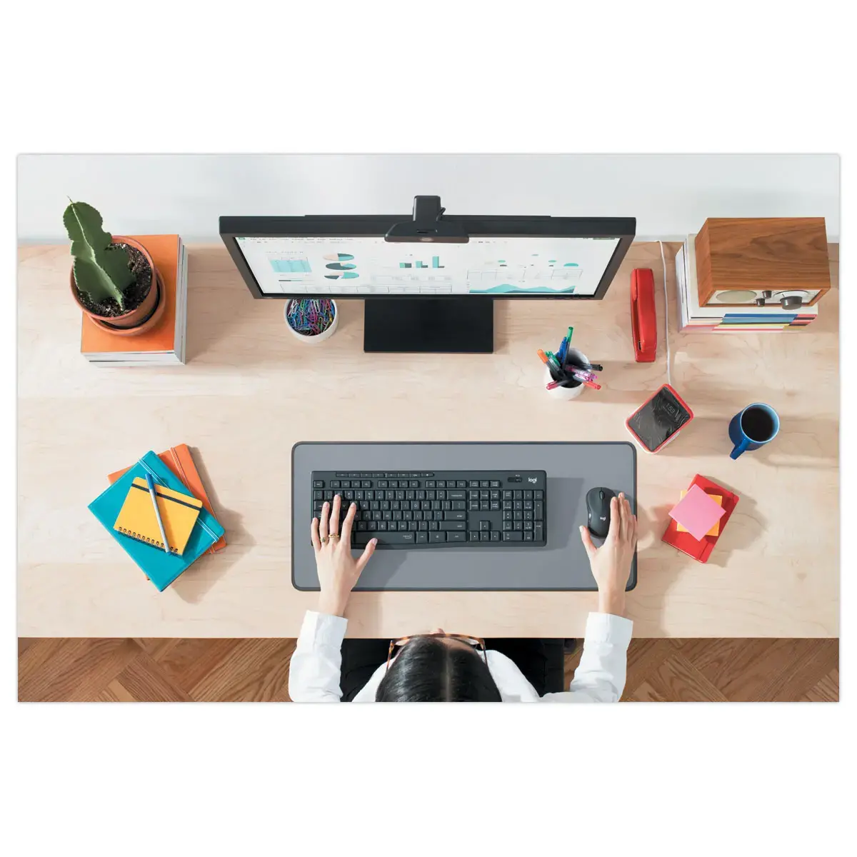 Kit silencieux clavier + souris sans fil MK295 - AZERTY - LOGITECH 