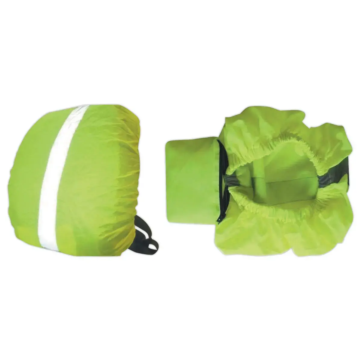 Housse de sac à dos jaune fluo - Imperméable - Bande rétroréfléchissante
