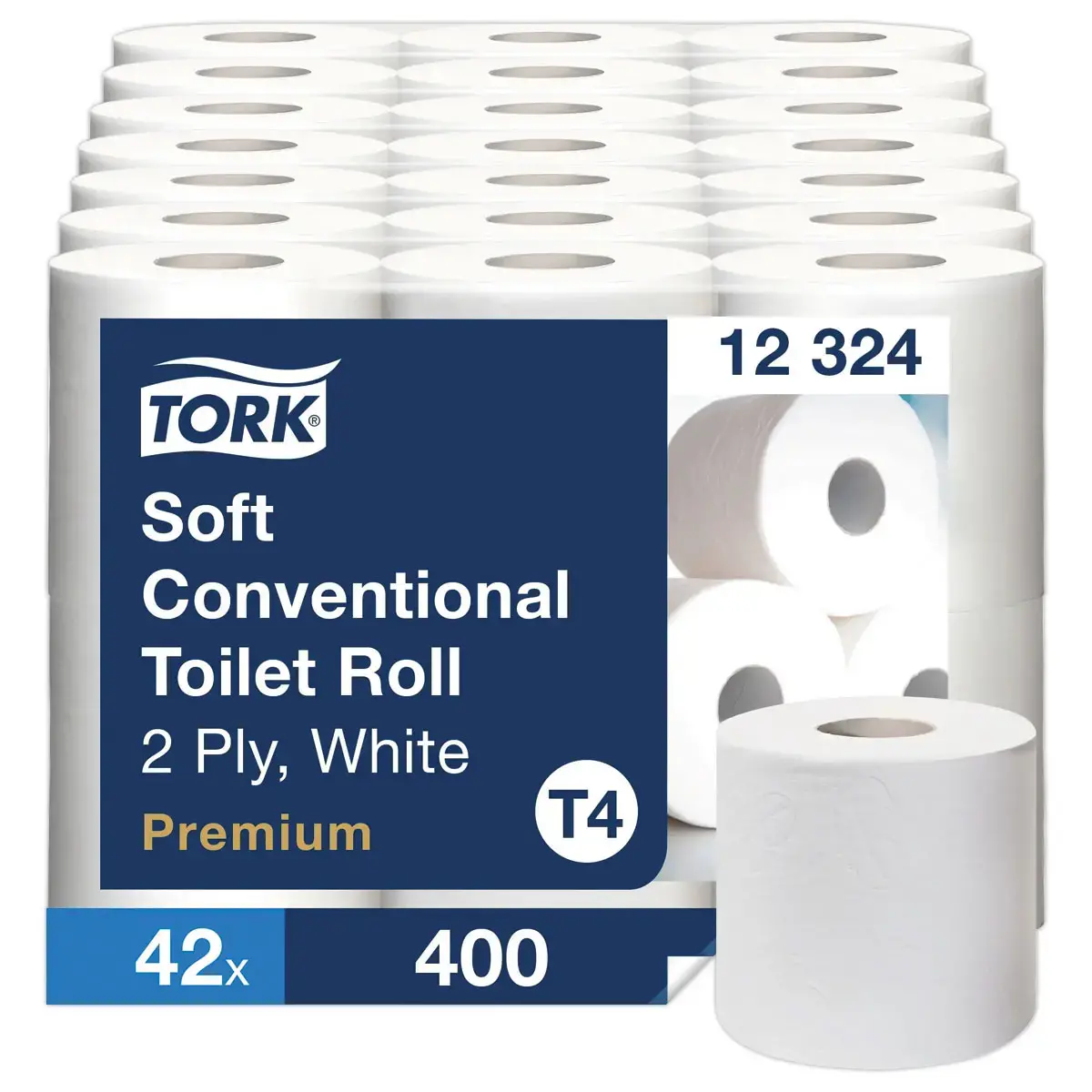 42 Rouleaux de papier toilette doux Premium - Tork