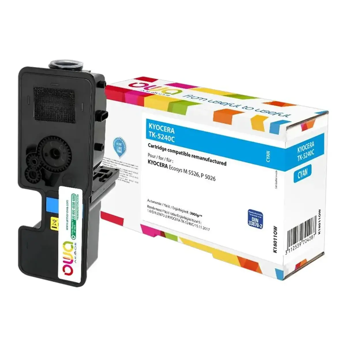 Toner éq. KYOCERA TK-5240 C - Cyan - OWA