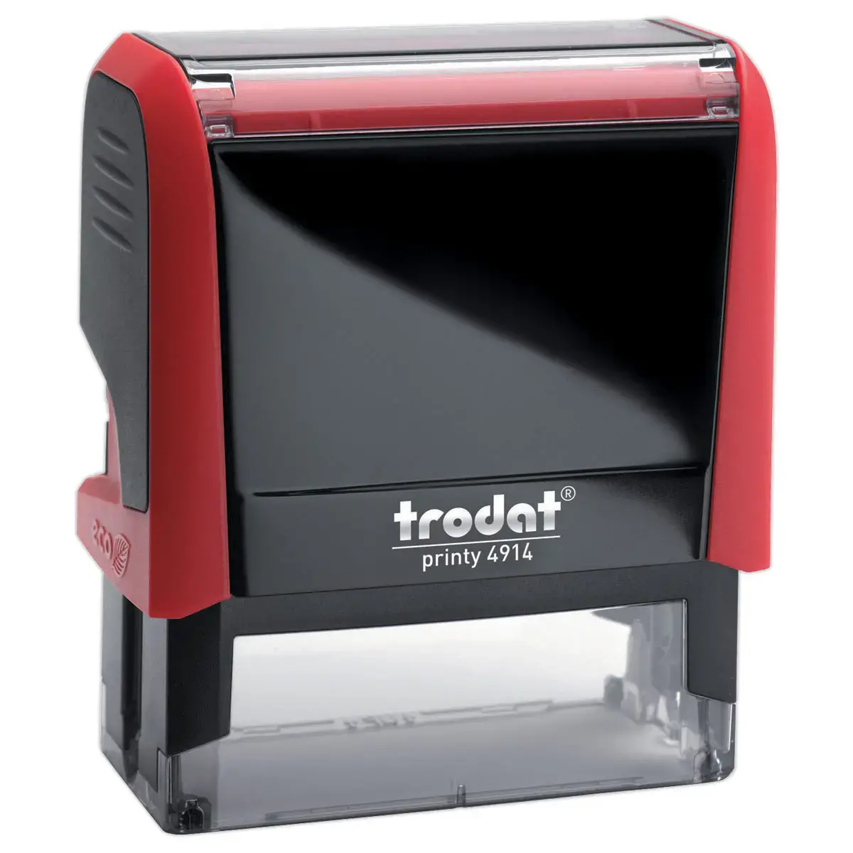 Timbre personnalisable Printy 4914 - Boîtier rouge - Encre noire - 64x 26 mm - 6 lignes max.
