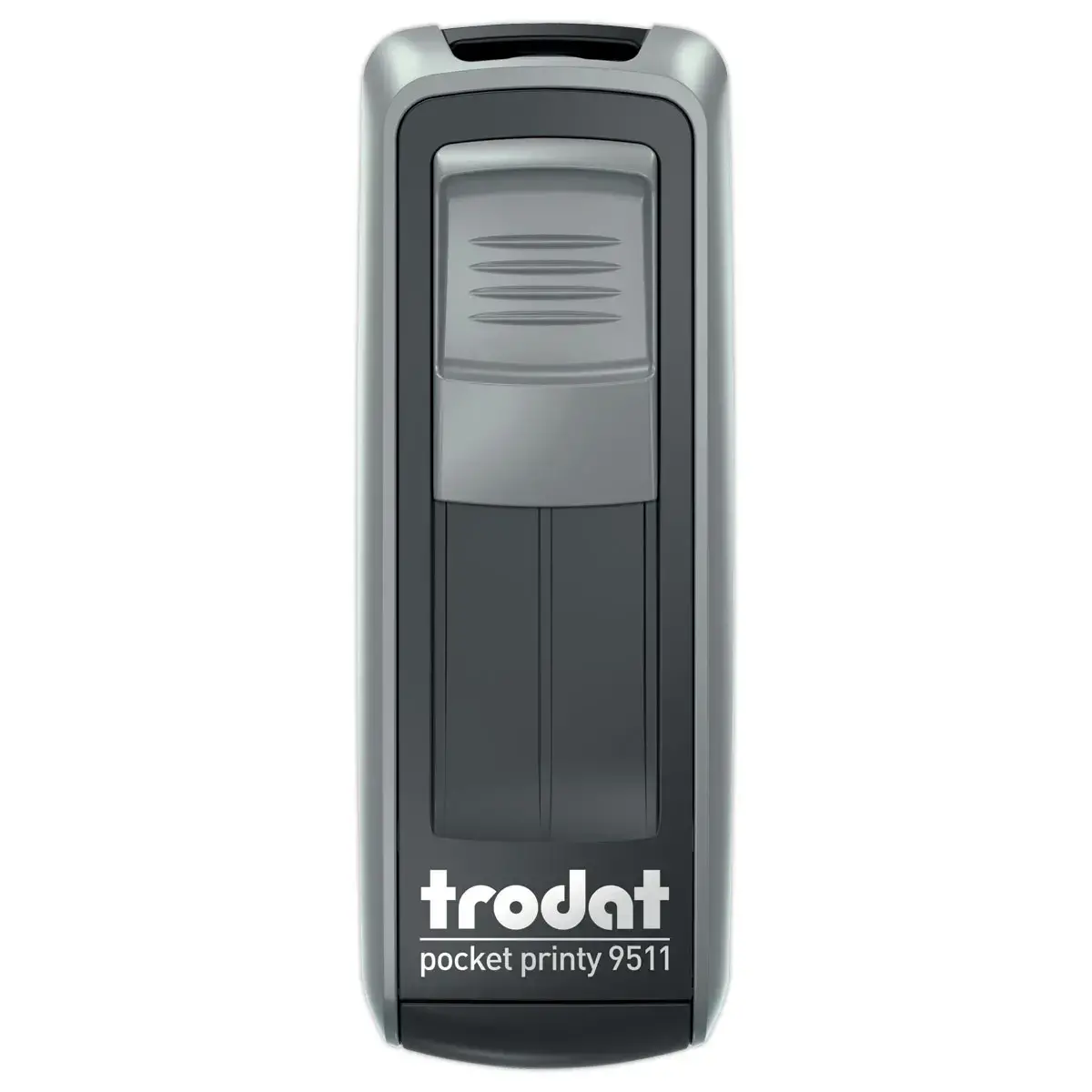 Timbre mobile personnalisable Printy 9511 - Boîtier argenté - Encre noire - 38 x 14 mm - 4 lignes max