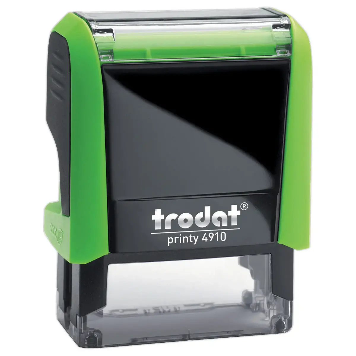 Tampon personnalisable Printy 4910 - Boîtier vert - Encre noire - 2 lignes maxi