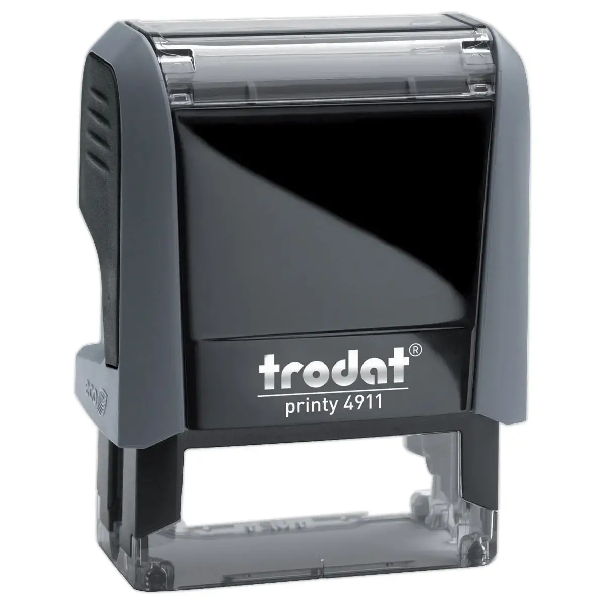 Timbre personnalisable Printy 4911 Boîtier gris - Encre noire - 38 x 14 mm - 4 lignes max.