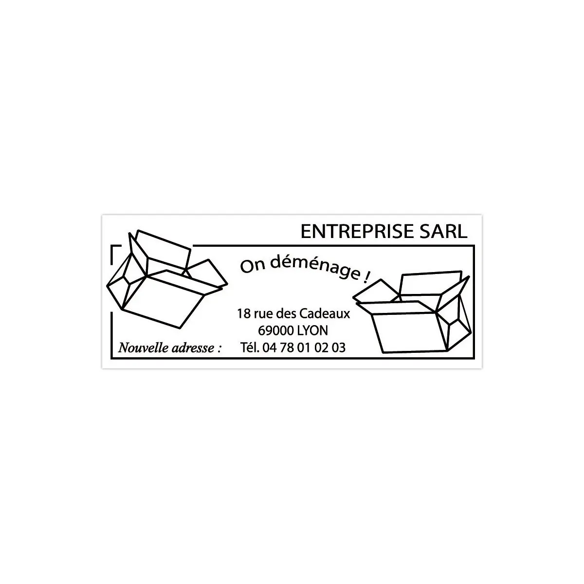 Timbre personnalisable Printy 4915 - Boîtier gris - Encre noire - 70x 25 mm - TRODAT