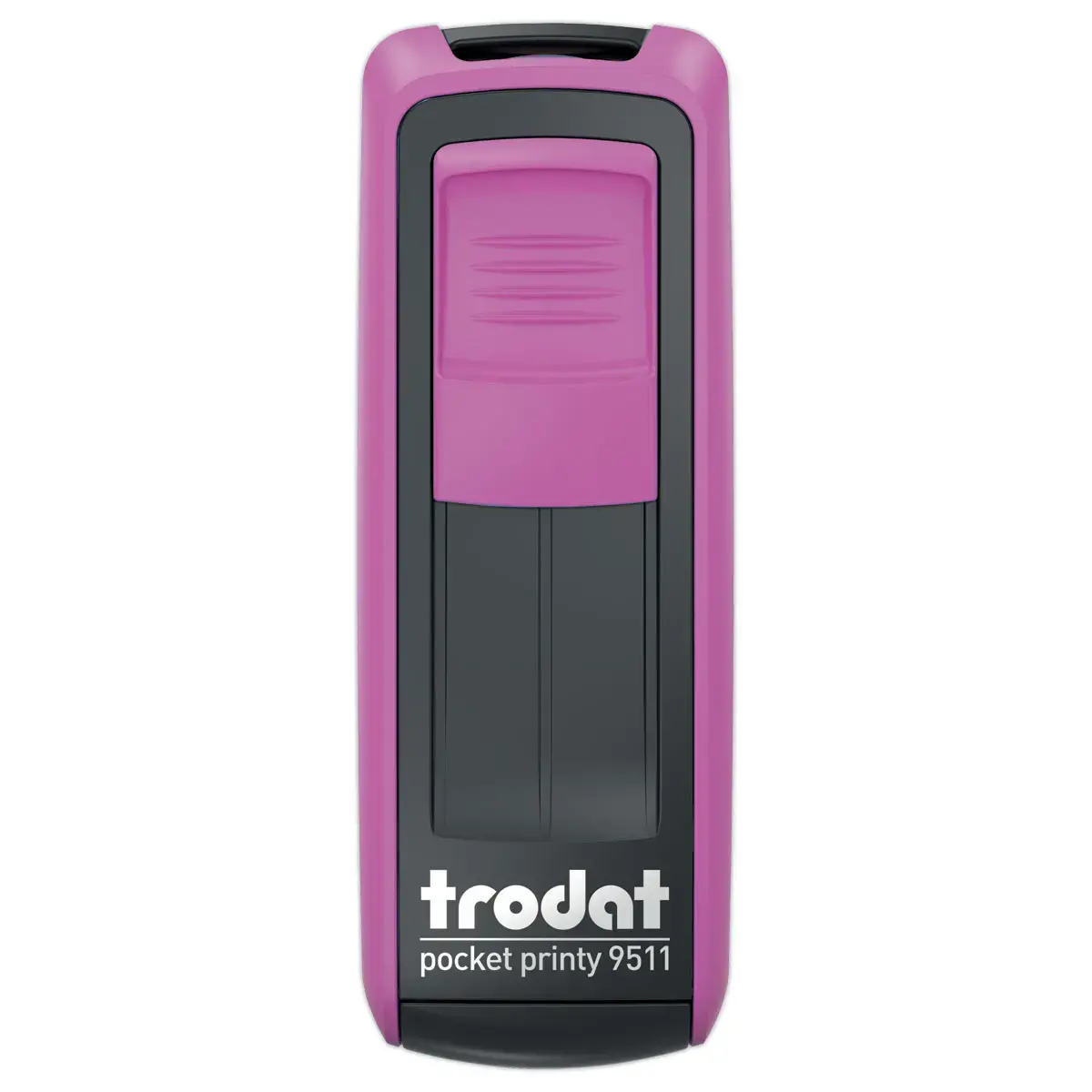 Timbre mobile personnalisable Printy 9511 - Boîtier rose - Encre noire - 38 x 14 mm - 4 lignes max