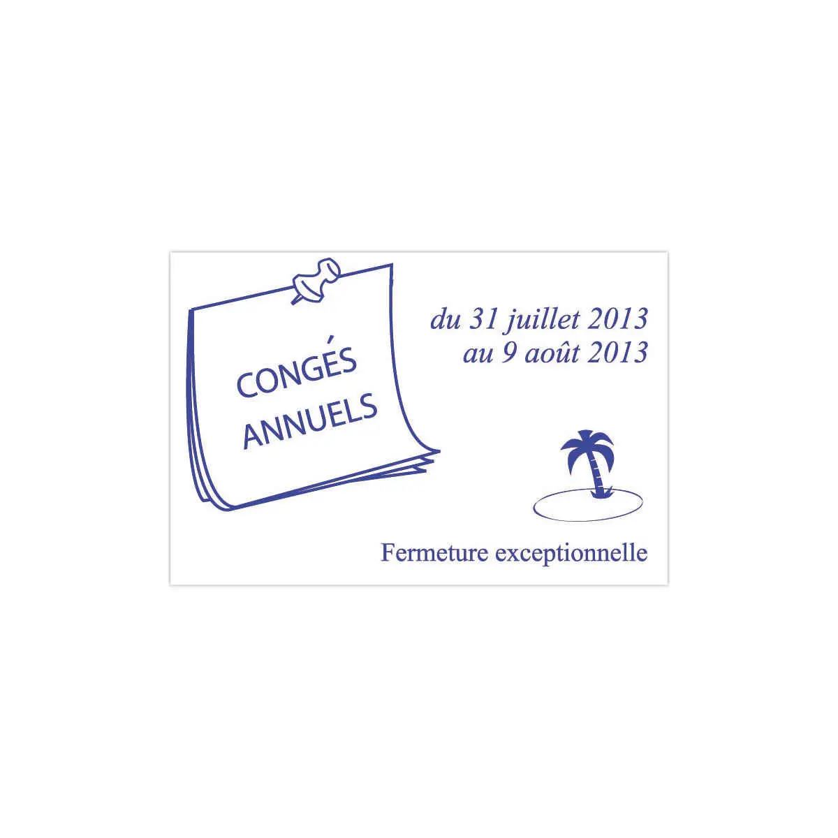 Timbre personnalisable Printy 4927 - Boîtier bleu - Encre bleue - 60x 40 mm - 10 lignes max.