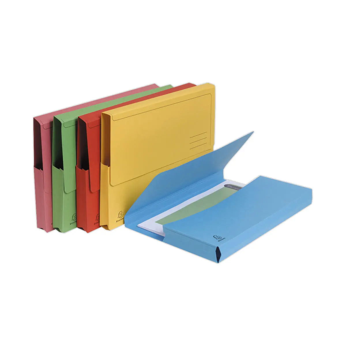 10 Pochettes rabat Forever&reg; recycl&eacute;es A4,couleurs vives 