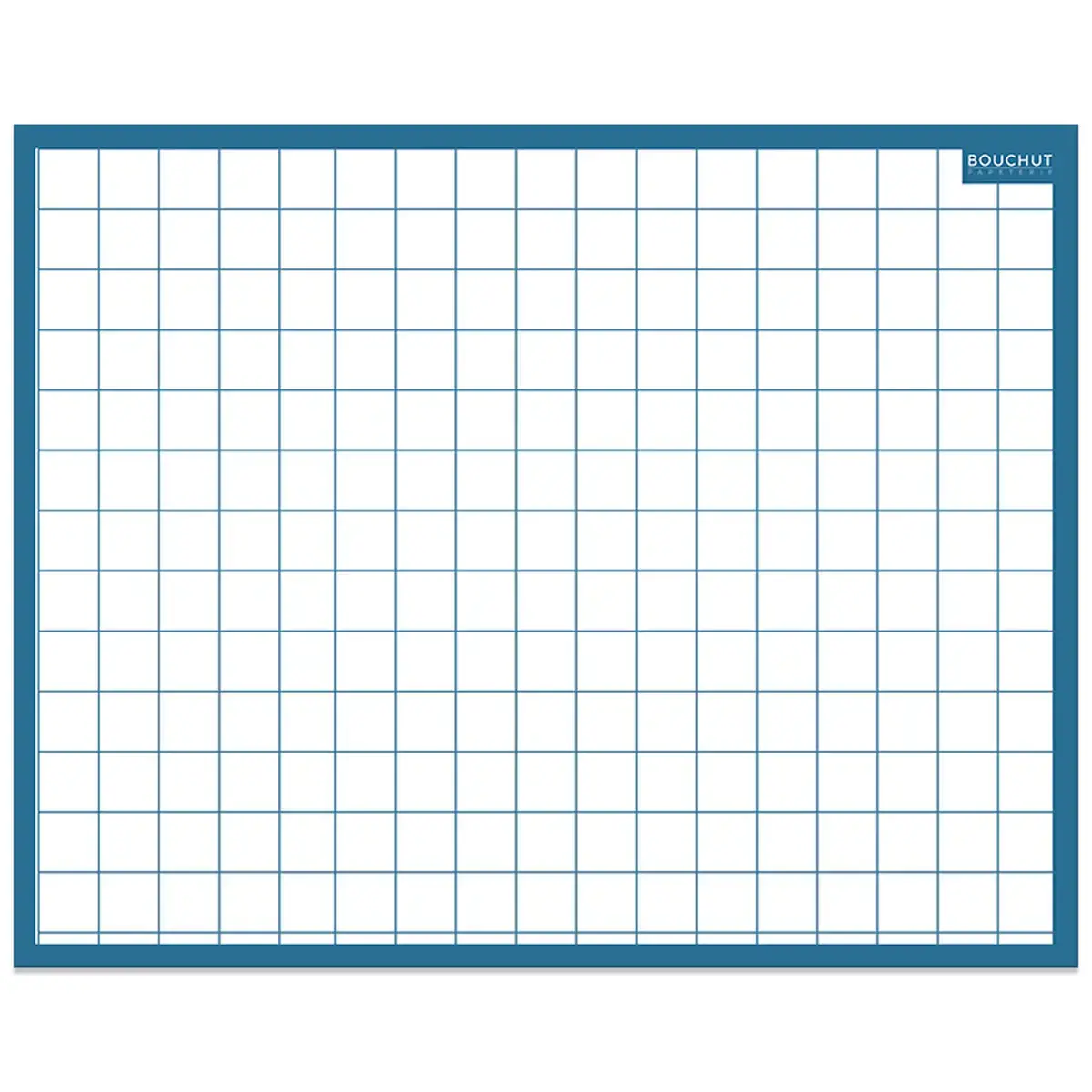 Ardoise effaçable à sec - BOUCHUT - 1 face unie - 1 face 5 x 5 - 21 x 26,5 cm