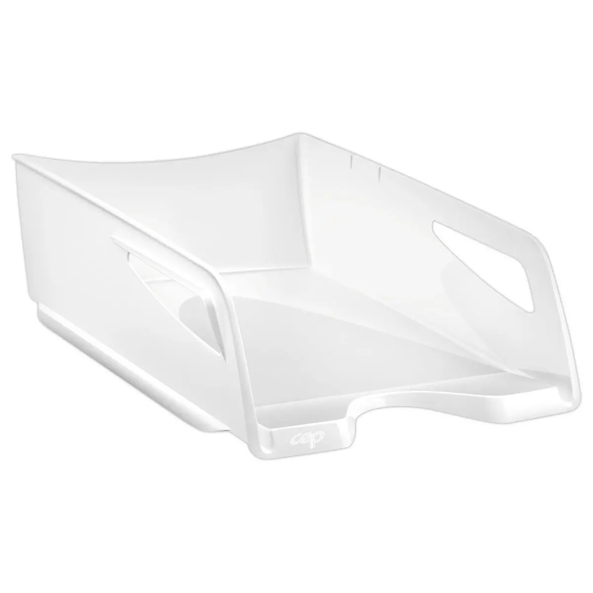 Corbeille &agrave; courrier - maxi format - Riviera - blanc - CEP 