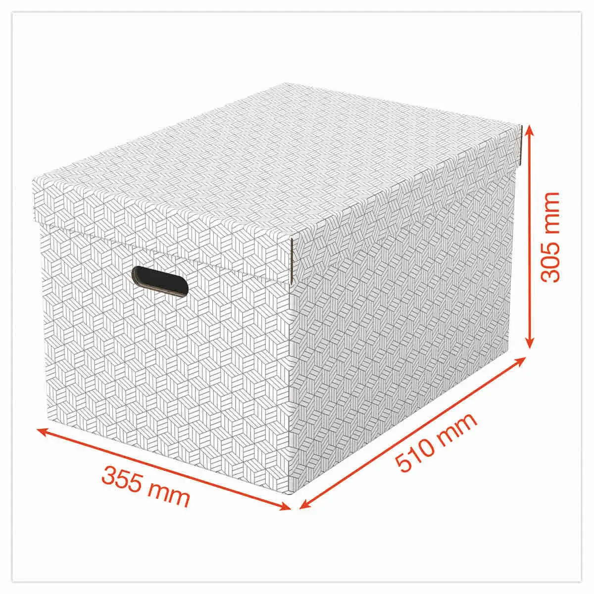3 Boîtes de rangement Home taille L - Blanc - ESSELTE