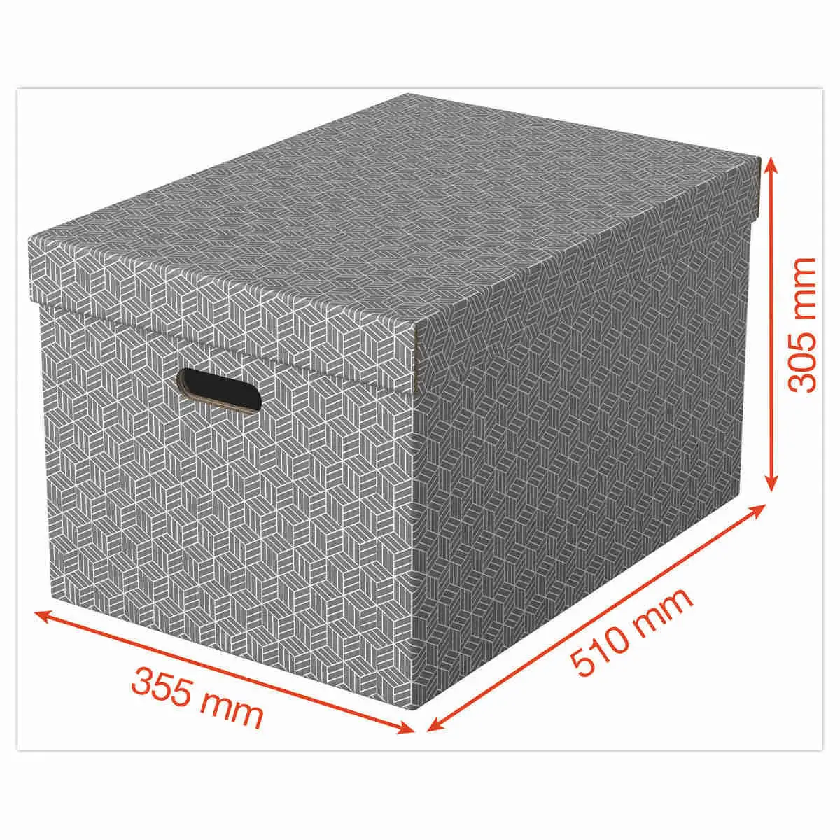 3 Boîtes de rangement Home taille L - Gris - ESSELTE
