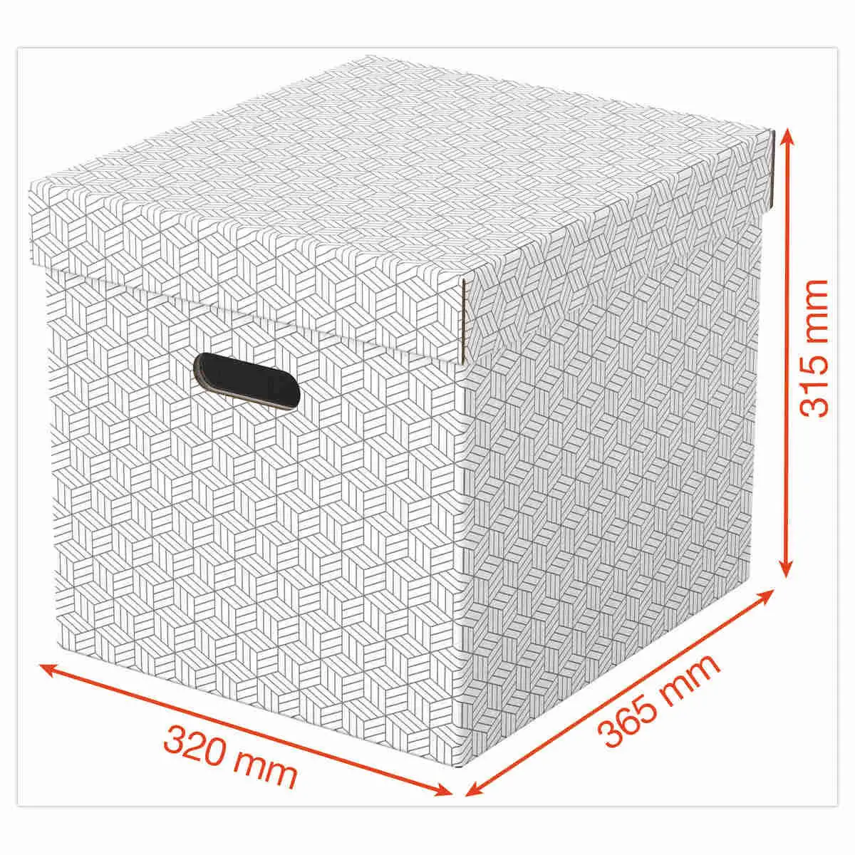3 Bo&icirc;tes de rangement Home - Taille Cube - Blanc - ESSELTE 