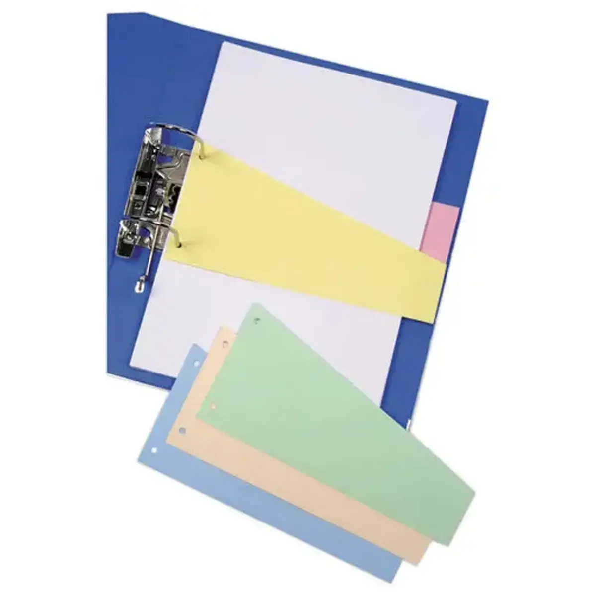 60 Intercalaires trapèze - Coloris pastel assortis