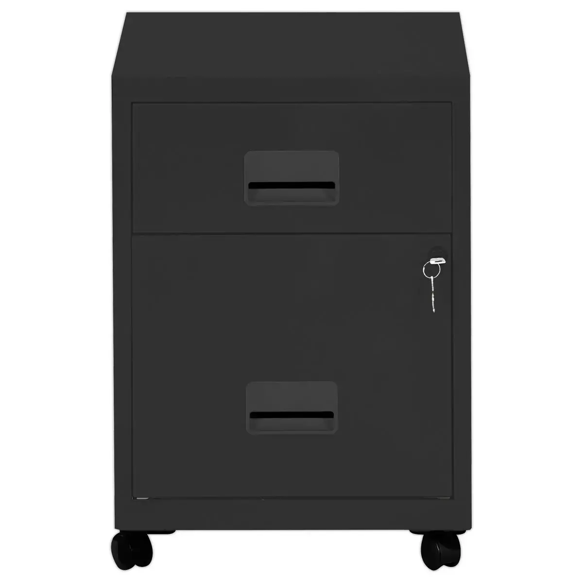 Caisson mobile en métal 2 tiroirs anthracite