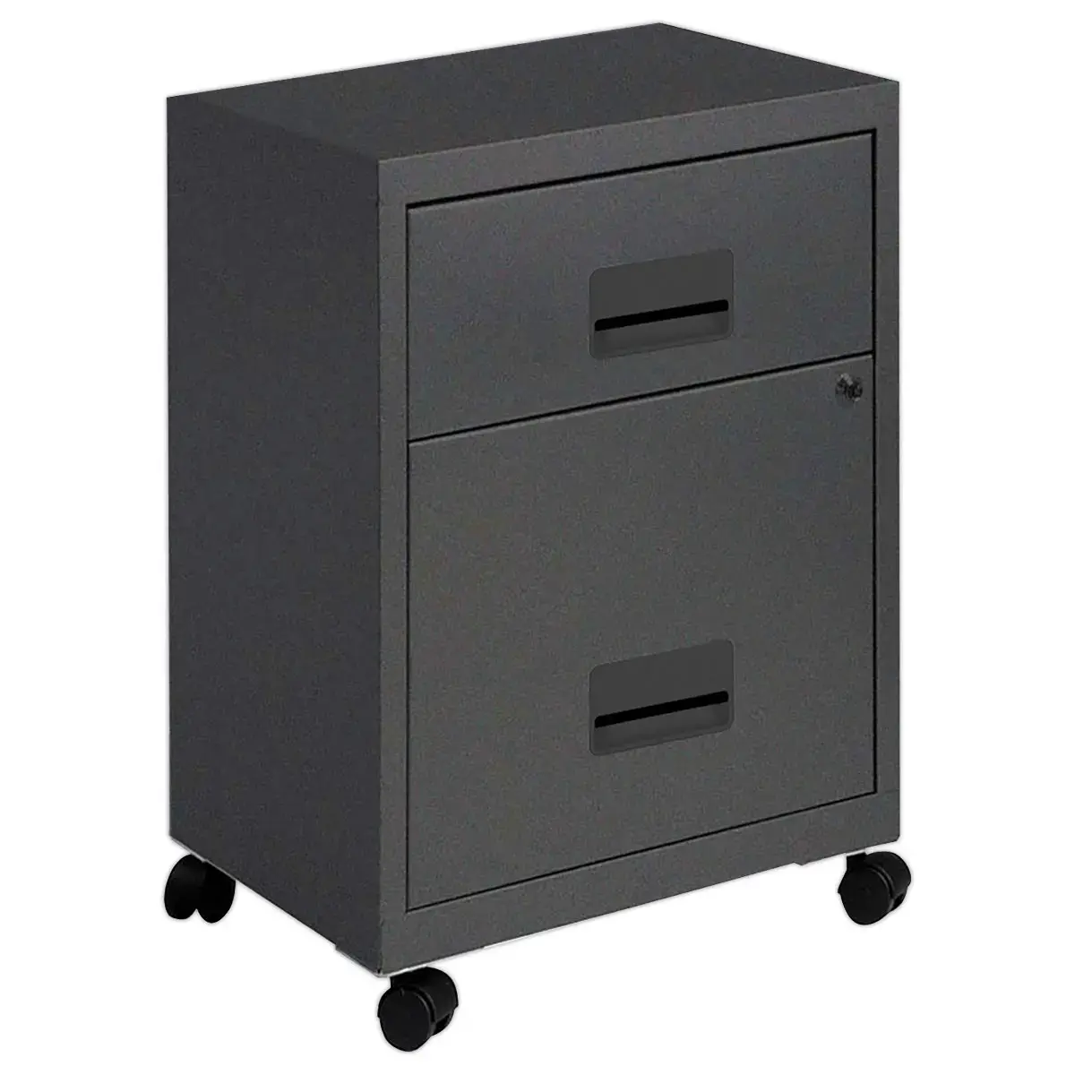 Caisson mobile en métal 2 tiroirs anthracite