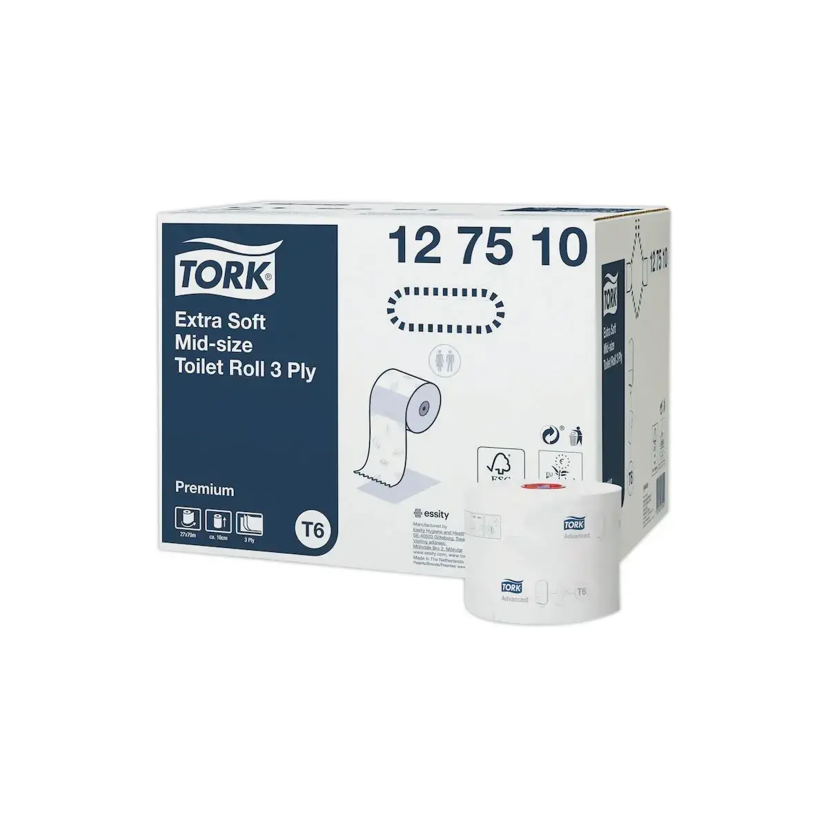 27 Papier toilette Tork T6 (127510) 3 plis
