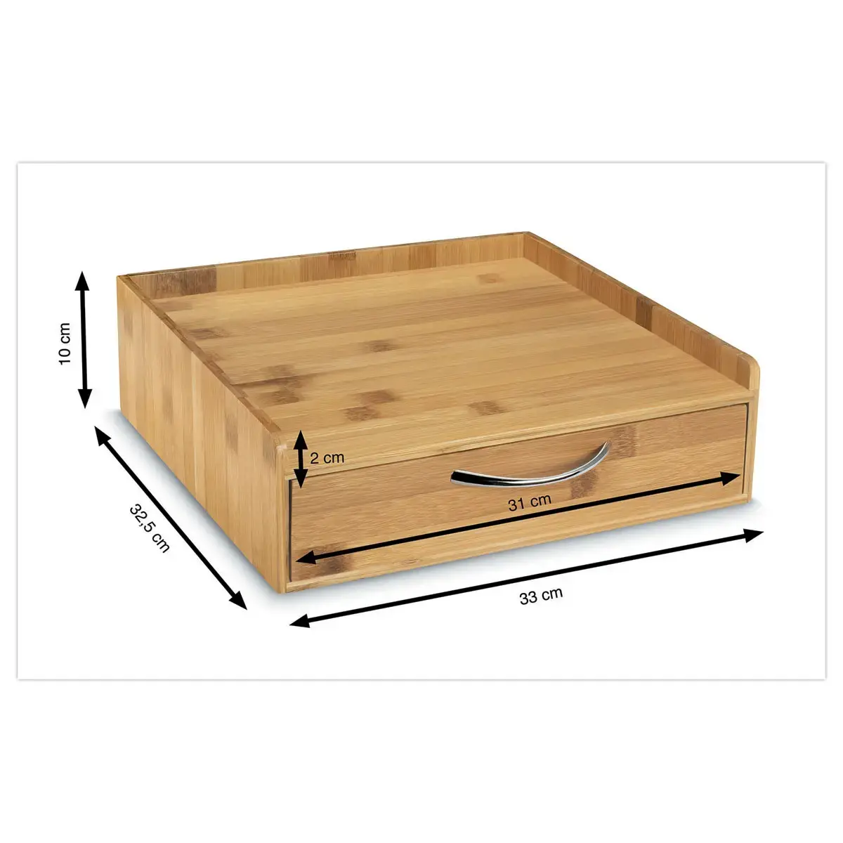 Range dosettes 1 tiroir en bambou