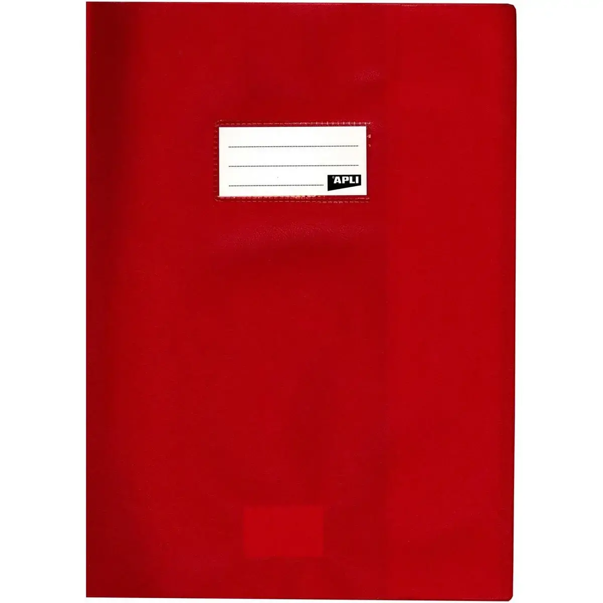 Protège-cahier 24 x 32 cm Apli - polypropylène 19/100 - rouge