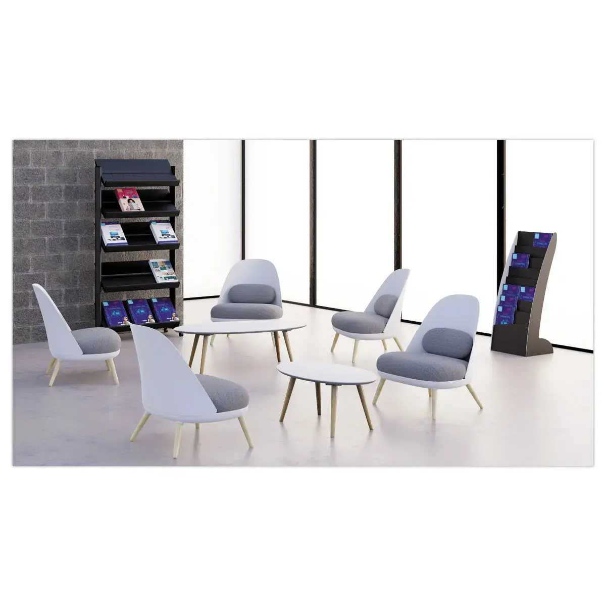 Table basse ovale laquée blanc L 85cm