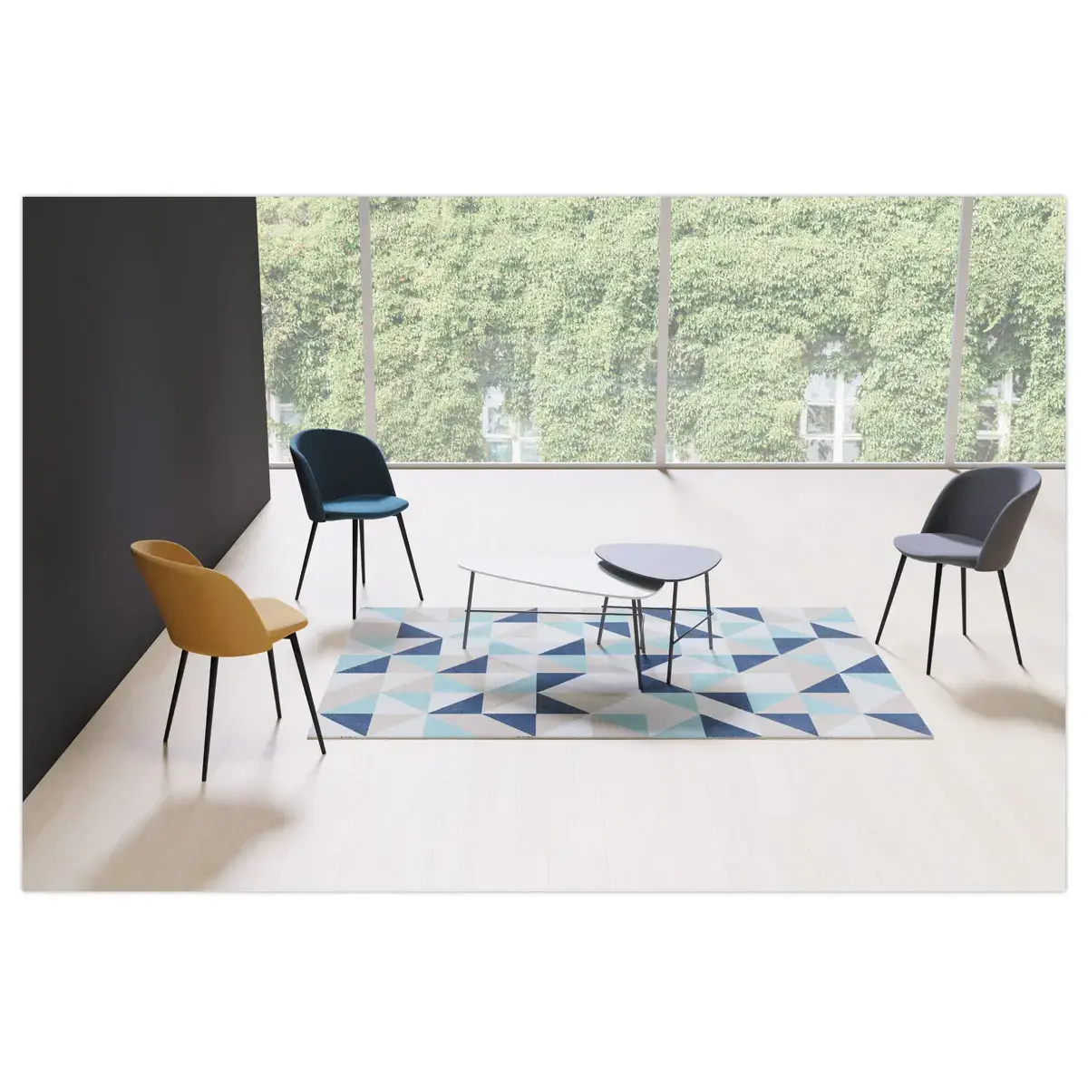 Table basse gigogne 60 cm noire