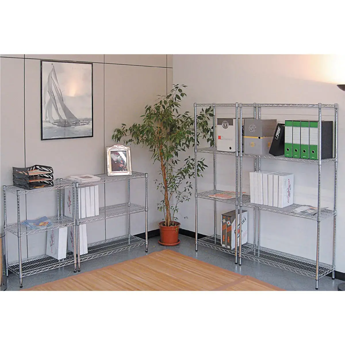 Etagère multifonction 5 niveaux L90 x H200 cm