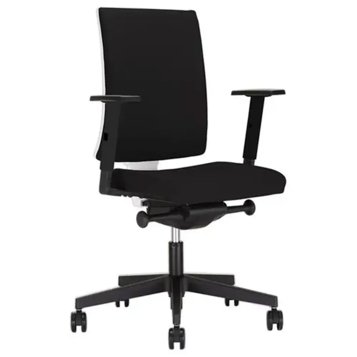 Siège NAVIGO synchrone coque blanche -tissu et accot 4d noir montés
