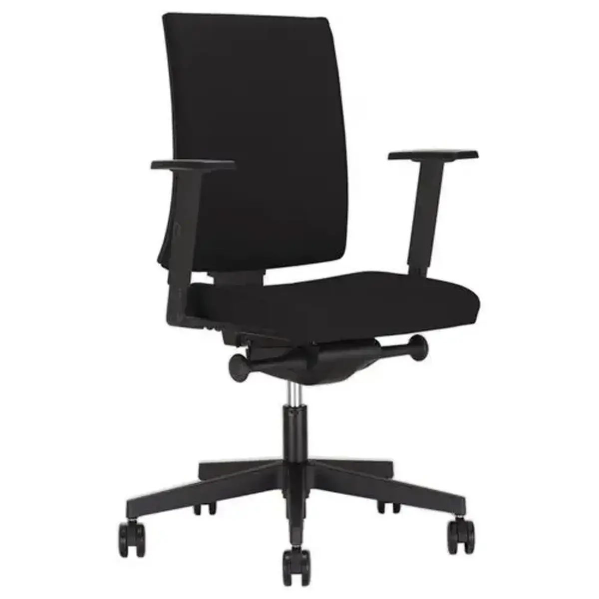 Siège Navigo tissu synchrone noir coque noire avec accotoirs 4d montés