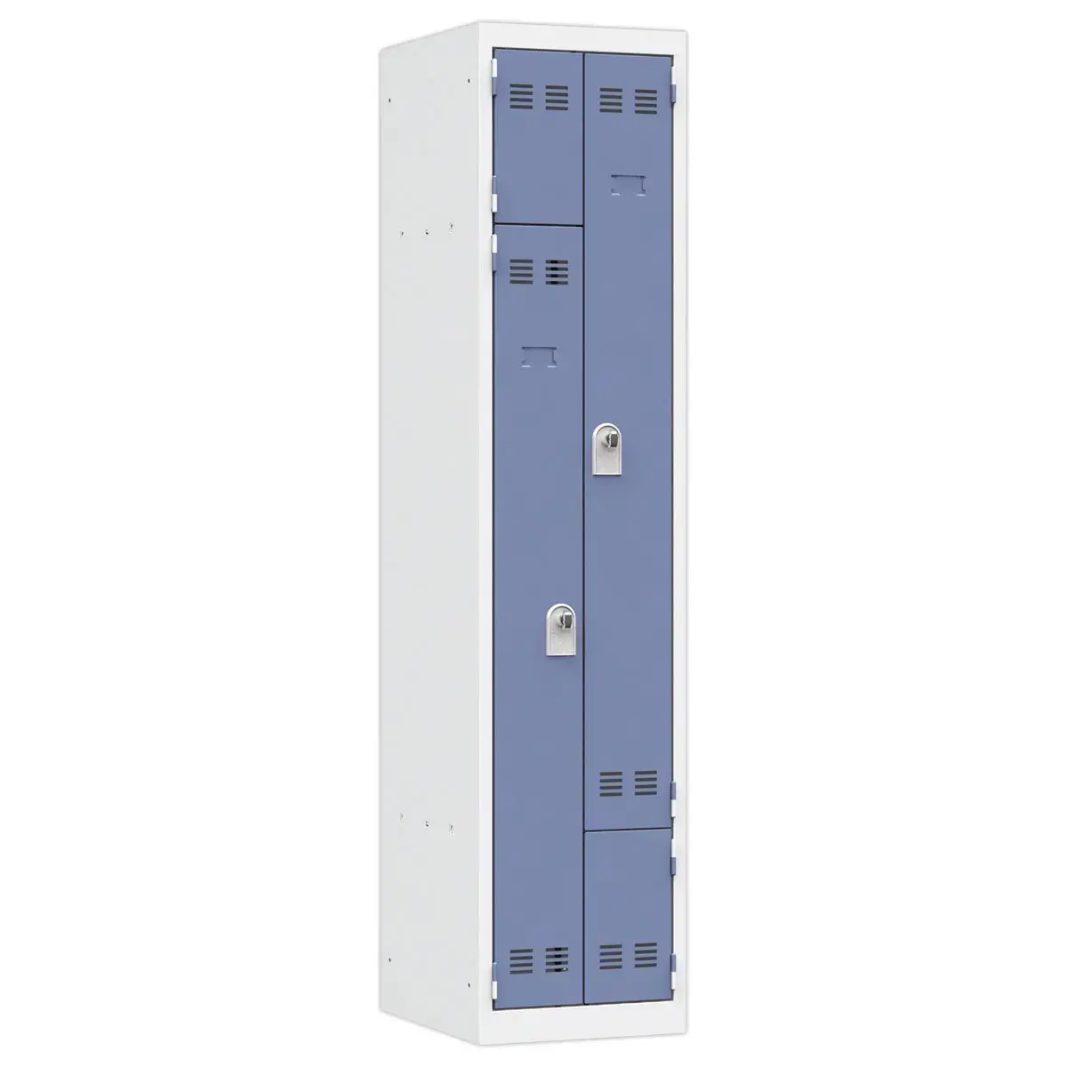 Vestiaire gain de place porte en L 1 colonne -2 utilisateurs- Bleu