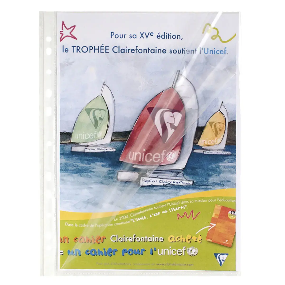 10 Pochettes perforées lisses - ouverture haut et coin - EXACOMPTA