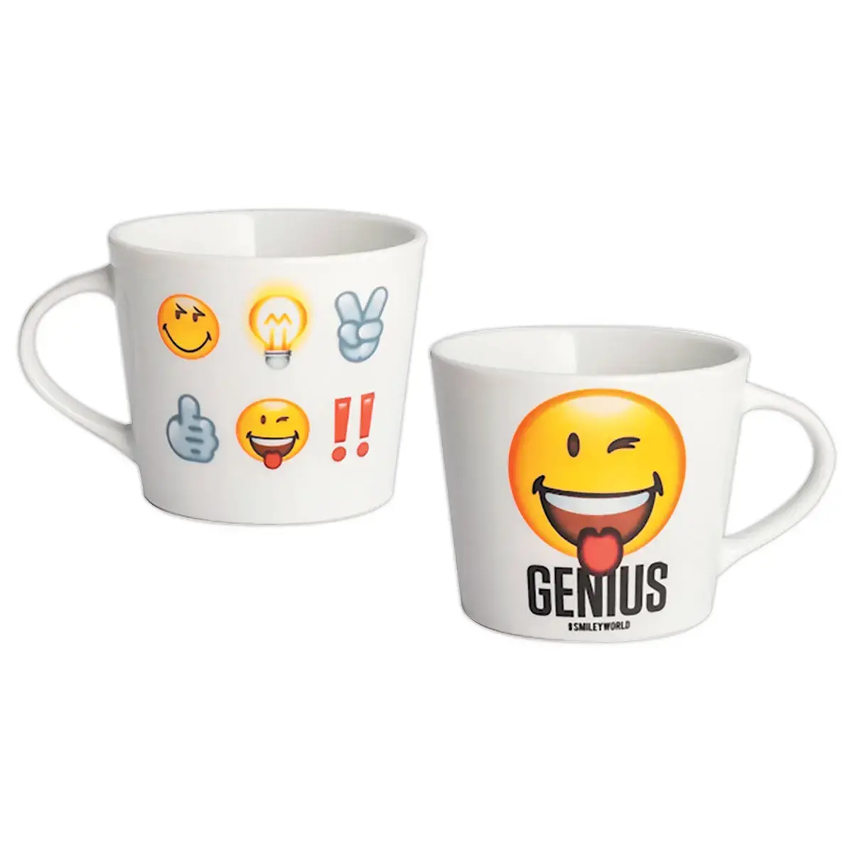 6 Mugs en porcelaine 40 cl - Décors assortis